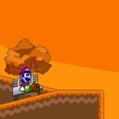 wega on a bench in auburn autumn